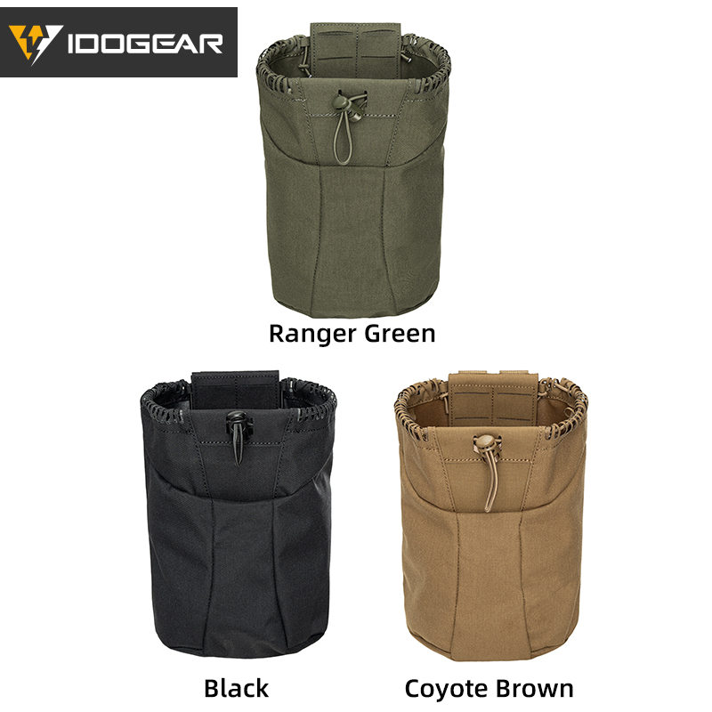 IDOGEAR Multi-Purpose Dump Pouch Foldable Recycling Pouch with Laser-Cut MOLLE System for Outdoor 35145