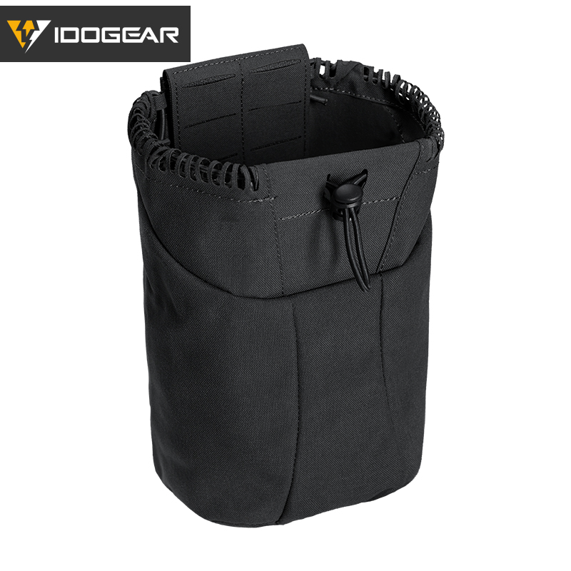 IDOGEAR Multi-Purpose Dump Pouch Foldable Recycling Pouch with Laser-Cut MOLLE System for Outdoor 35145