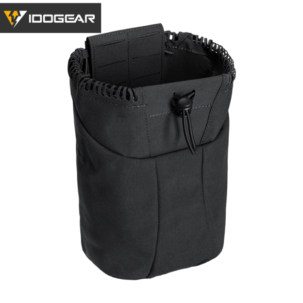 IDOGEAR Multi-Purpose Dump Pouch Foldable Recycling Pouch with Laser-Cut MOLLE System for Outdoor 35145