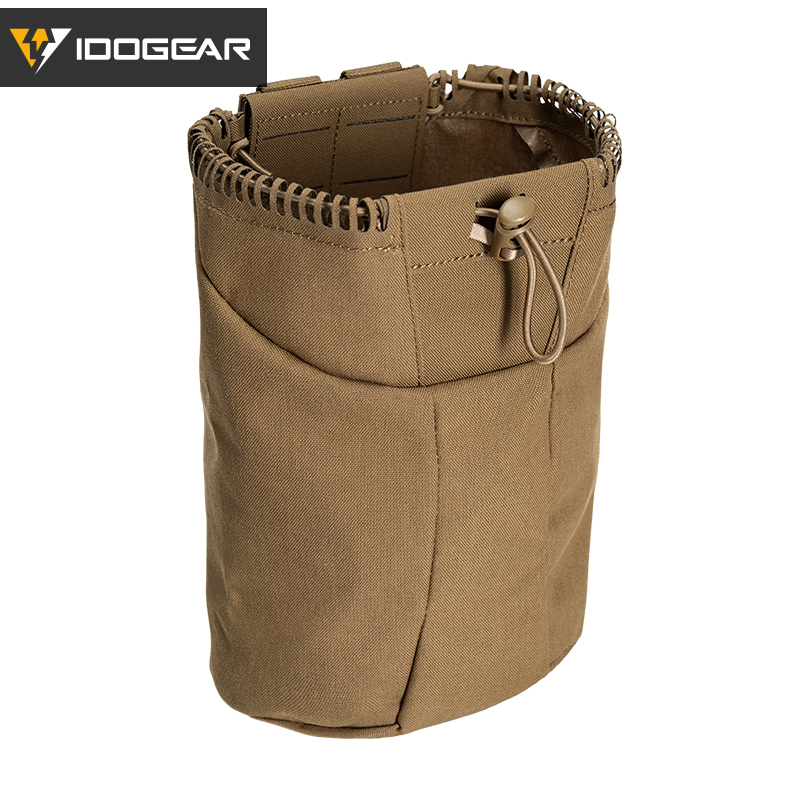 IDOGEAR Multi-Purpose Dump Pouch Foldable Recycling Pouch with Laser-Cut MOLLE System for Outdoor 35145
