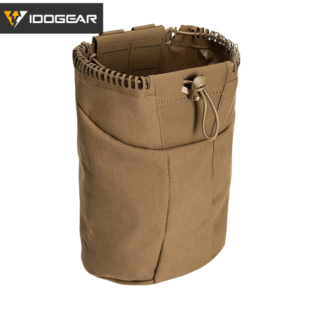 IDOGEAR Multi-Purpose Dump Pouch Foldable Recycling Pouch with Laser-Cut MOLLE System for Outdoor 35145