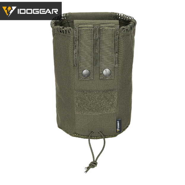 IDOGEAR Multi-Purpose Dump Pouch Foldable Recycling Pouch with Laser-Cut MOLLE System for Outdoor 35145