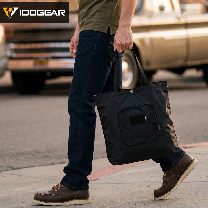 IDOGEAR Handbag Foldable Shoulder bag with Detachable Hook&Loop Pouch Gym  Daily Outdoor Sports Bag 35146
