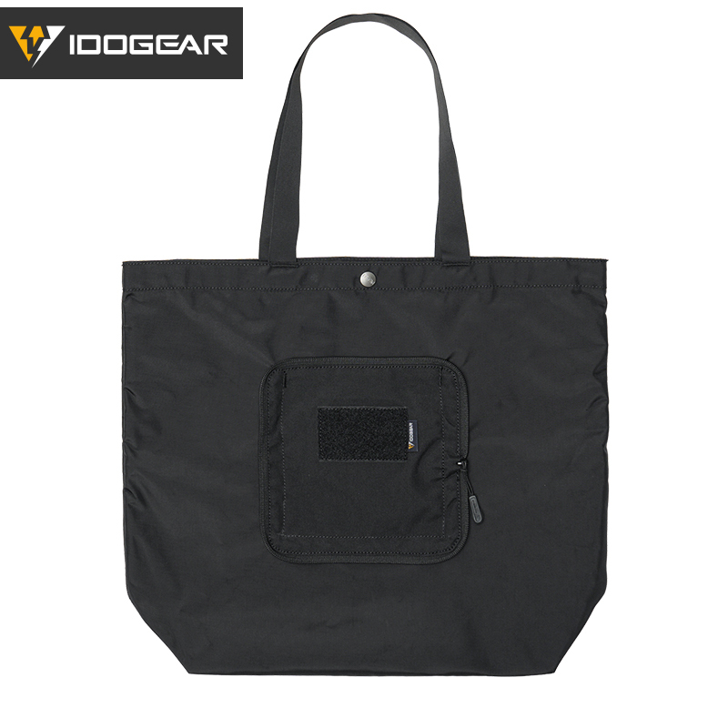 IDOGEAR Handbag Foldable Shoulder bag with Detachable Hook&Loop Pouch Gym Daily Outdoor Sports Bag 35146