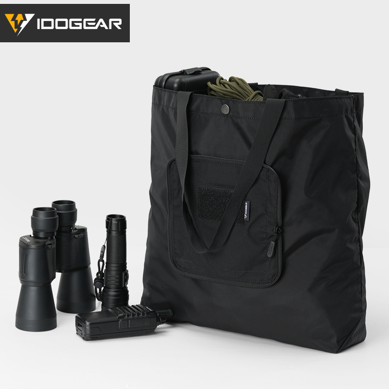 IDOGEAR Handbag Foldable Shoulder bag with Detachable Hook&Loop Pouch Gym  Daily Outdoor Sports Bag 35146