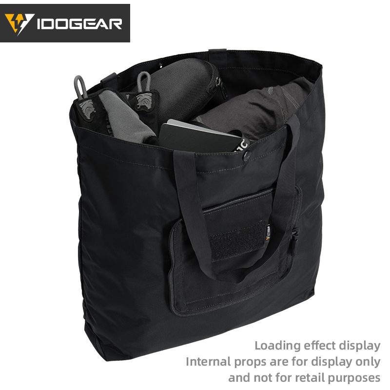 IDOGEAR Handbag Foldable Shoulder bag with Detachable Hook&Loop Pouch Gym  Daily Outdoor Sports Bag 35146