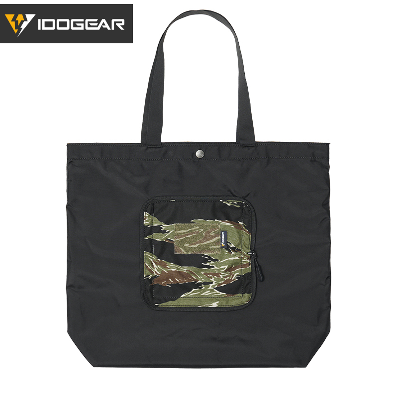 IDOGEAR Handbag Foldable Shoulder bag with Detachable Hook&Loop Pouch Gym  Daily Outdoor Sports Bag 35146