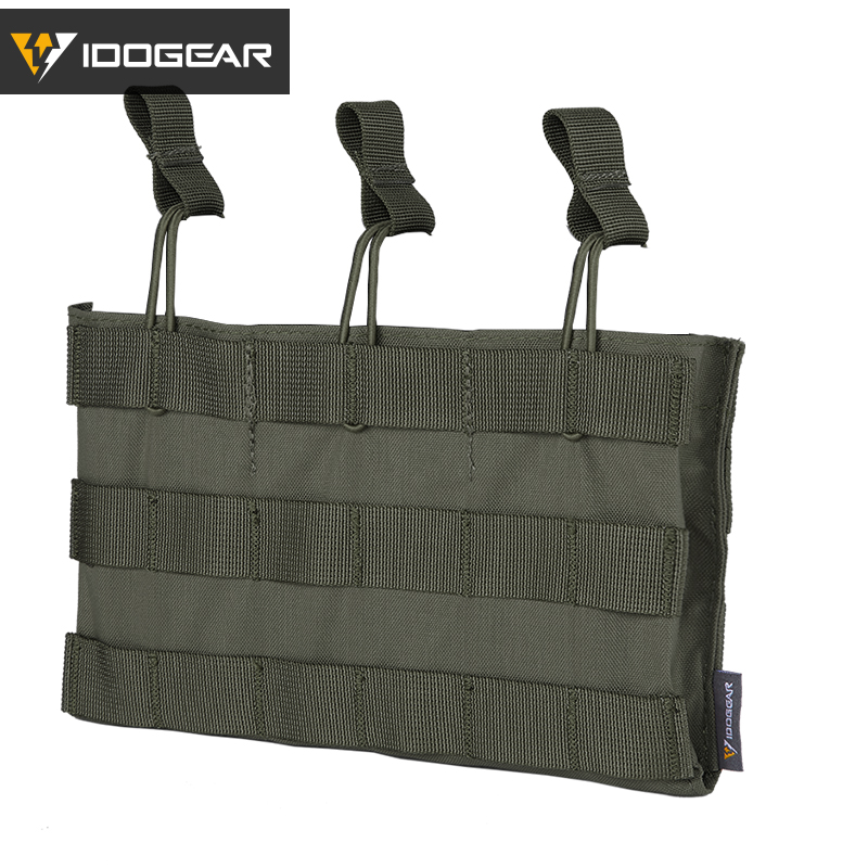 IDOGEAR Triple‑Slot Utility Storage Pouch Open 5.56mm Fit for M4 M16 AR-15 3526
