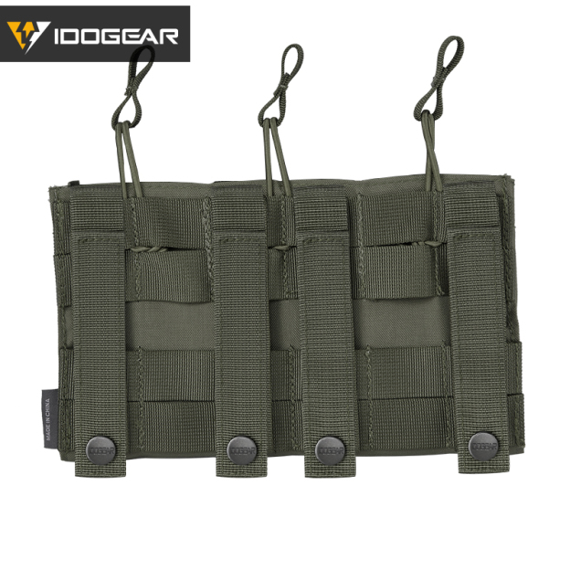IDOGEAR Triple‑Slot Utility Storage Pouch Open 5.56mm Fit for M4 M16 AR-15 3526