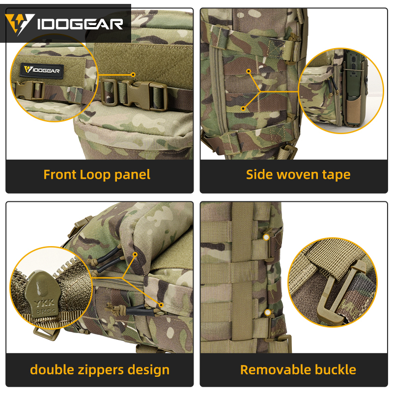 IDOGEAR Hydration Backpack with Hidden Water Outlet MOLLE Compatible Bag 3530