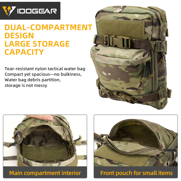 IDOGEAR Hydration Backpack with Hidden Water Outlet MOLLE Compatible Bag 3530