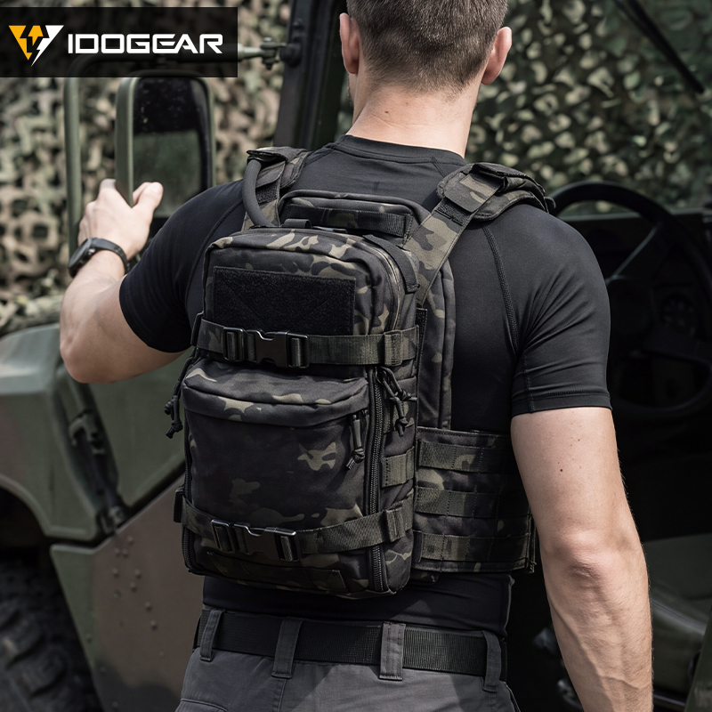 IDOGEAR Hydration Backpack with Hidden Water Outlet MOLLE Compatible Bag 3530