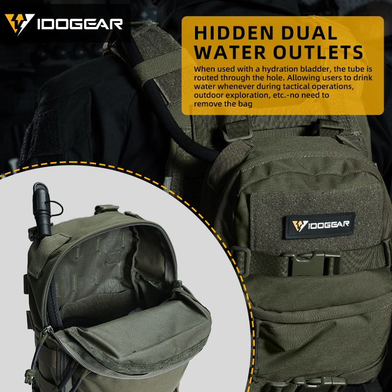 IDOGEAR Hydration Backpack Molle Pouch Mini Tactical Hydration pouch 3530