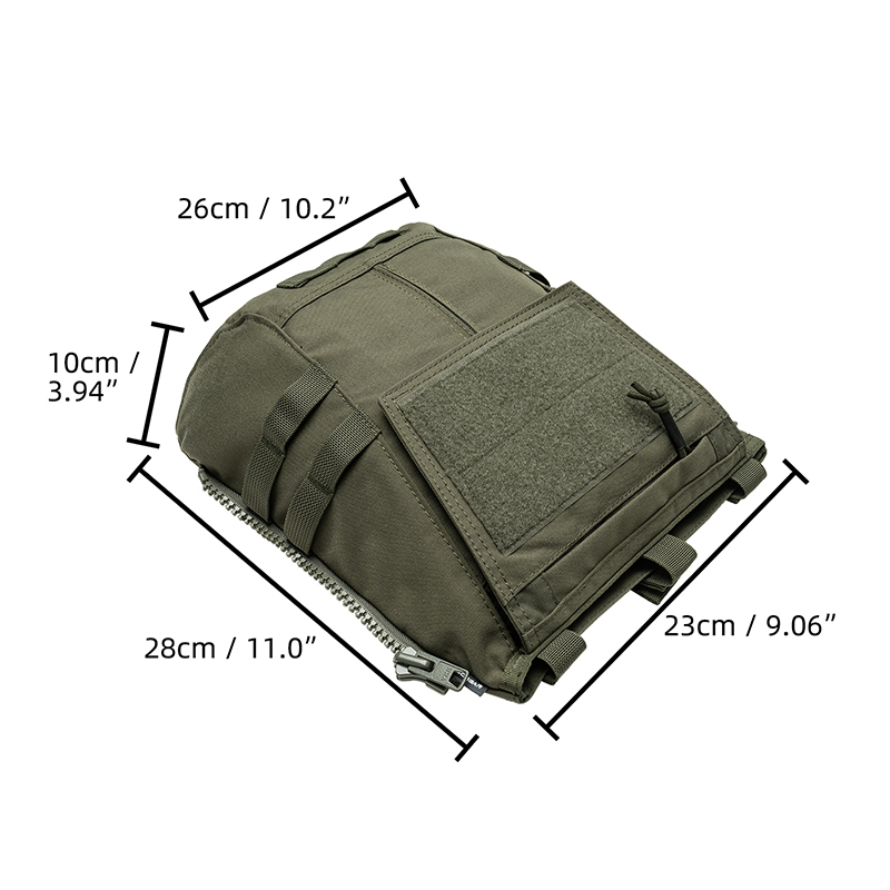 IDOGEAR Outdoor Zip-on Panel Pouch with Zipper Adapter Vest Connection 3531-2Pack