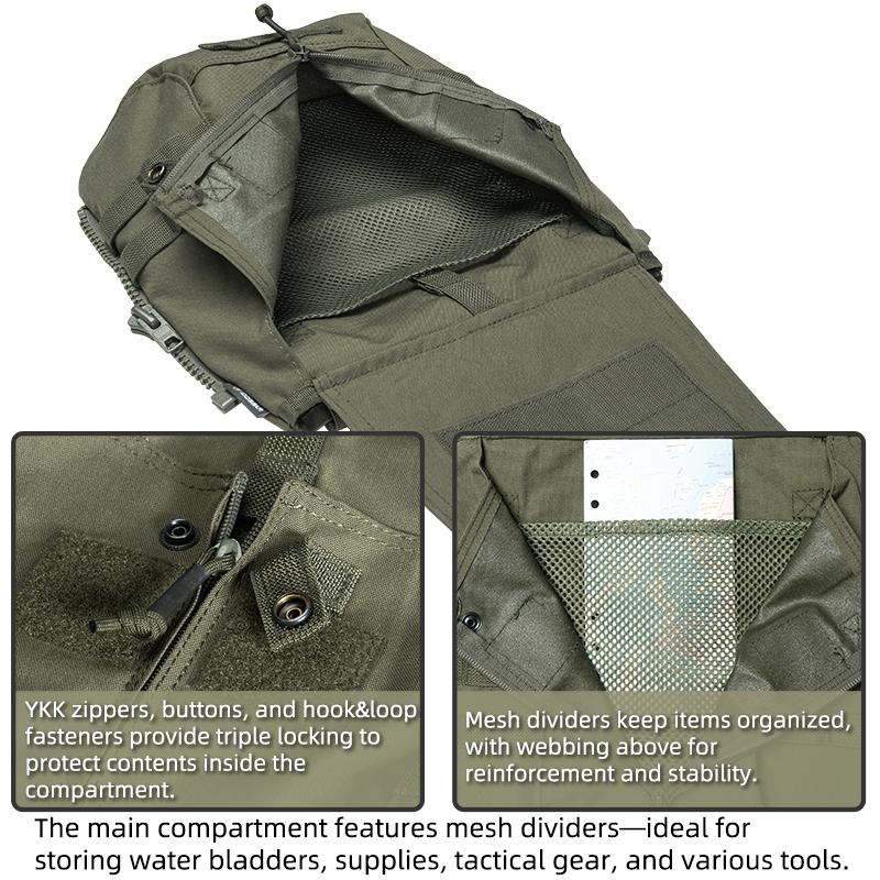 IDOGEAR Outdoor Zip-on Panel Pouch with Zipper Adapter Vest Connection 3531-2Pack