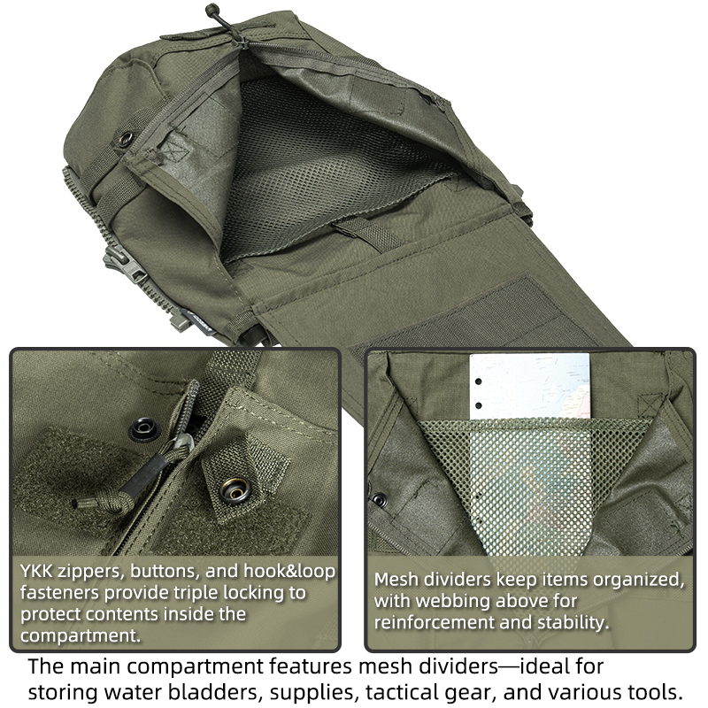 IDOGEAR Outdoor Zip-on Panel Pouch with Zipper Adapter Vest Connection 3531-2Pack