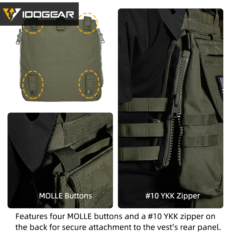 IDOGEAR Tactical Zip-on Panel Pouch Backpack Vest Accessory Bag for CPC AVS JPC2.0 3531
