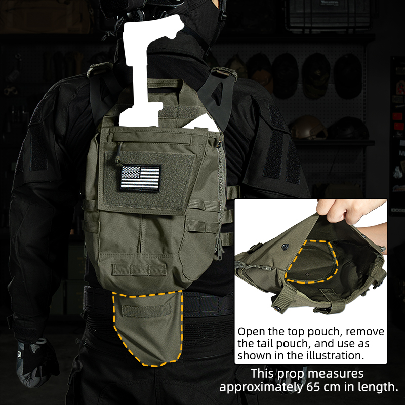 IDOGEAR Outdoor Zip-on Panel Pouch with Zipper Adapter Vest Connection 3531-2Pack
