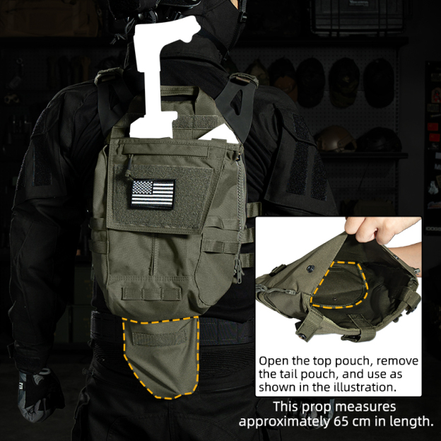 IDOGEAR Outdoor Zip-on Panel Pouch with Zipper Adapter Vest Connection 3531-2Pack