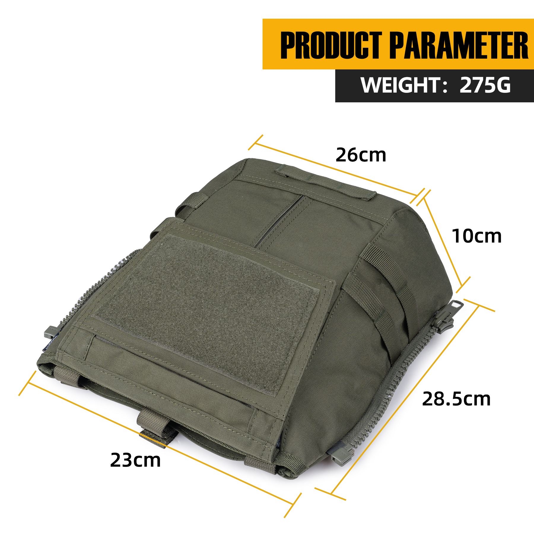 IDOGEAR Tactical Zip-on Panel Pouch Backpack Vest Accessory Bag