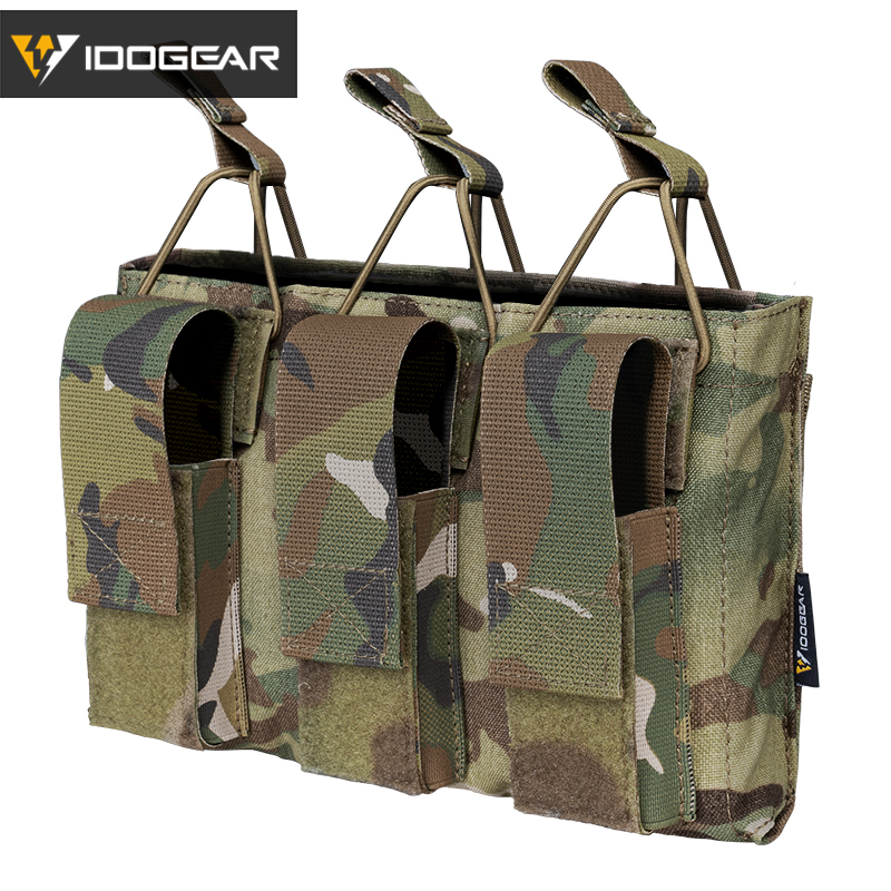 IDOGEAR Triple Mag Pouch Open-Top Triple Kangaroo Magazine Pouch and 9mm Mag Pouch 500D Nylon Hunting Tactical Gear 3545-IDOGEAR INDUSTRIAL