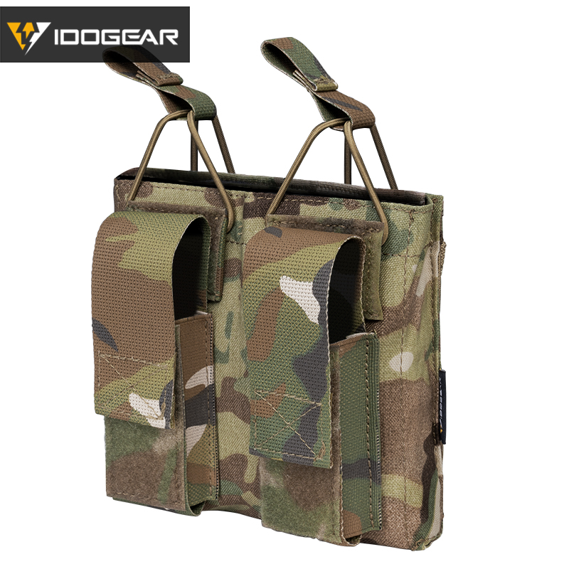 IDOGEAR Double Kangaroo Mag Pouch Tactical Molle Magazine Pouch for M4 M16 AR Magazine 3546