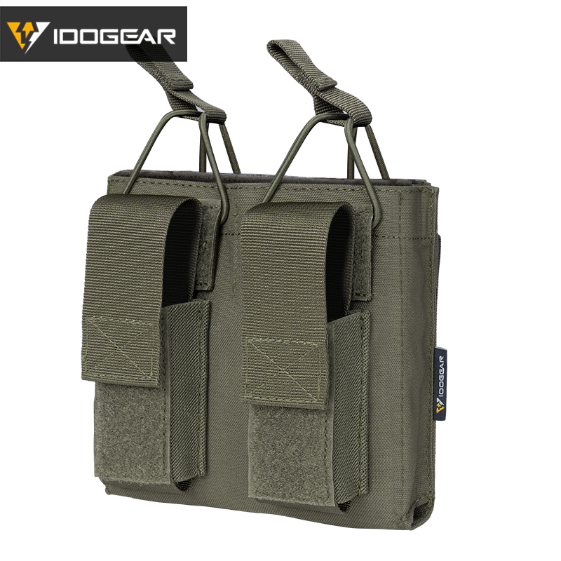 IDOGEAR Double Kangaroo Mag Pouch Tactical Molle Magazine Pouch for M4 M16 AR Magazine 3546