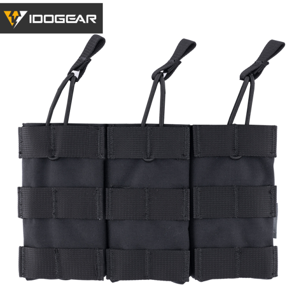 IDOGEAR Triple Mag Pouch 5.56mm MOLLE Open-Top Magazine Pouch Triple Tactical Mag Holder for M4/M16/AR Series Magazine 500D Nylon 3547-IDOGEAR INDUSTRIAL
