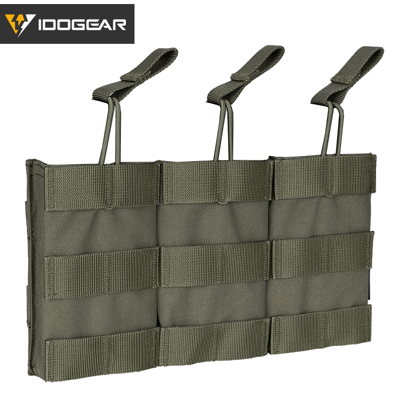 IDOGEAR Triple Mag Pouch 5.56mm MOLLE Open-Top Magazine Pouch Triple Tactical Mag Holder for M4/M16/AR Series Magazine 500D Nylon 3547-IDOGEAR INDUSTRIAL