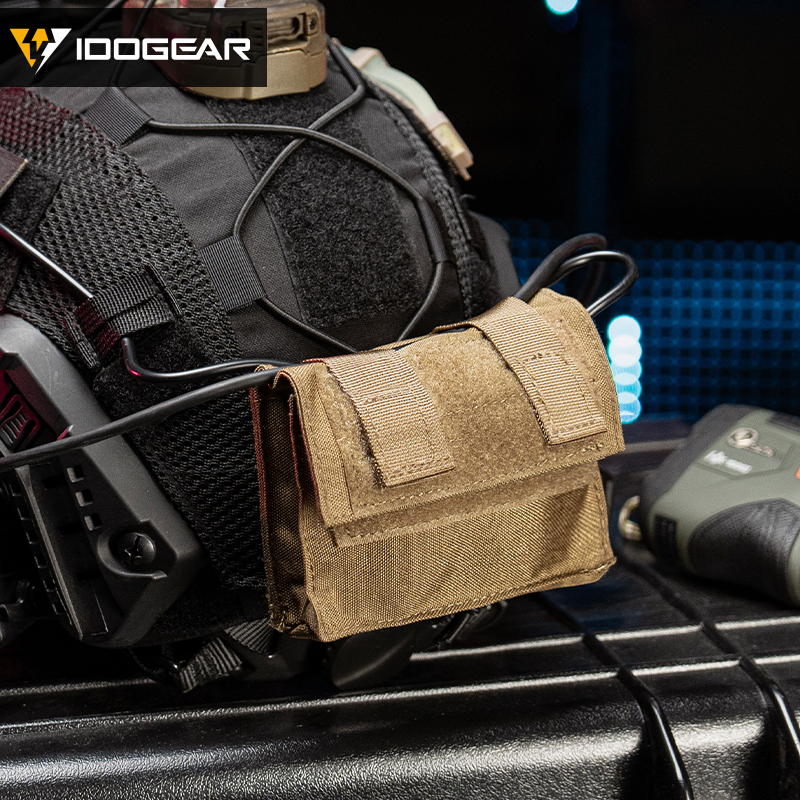 IDOGEAR Tactical FAST Helmet Utility Pouch Removable Rear Pouch NVG Counterweight Battery Pouch 3549