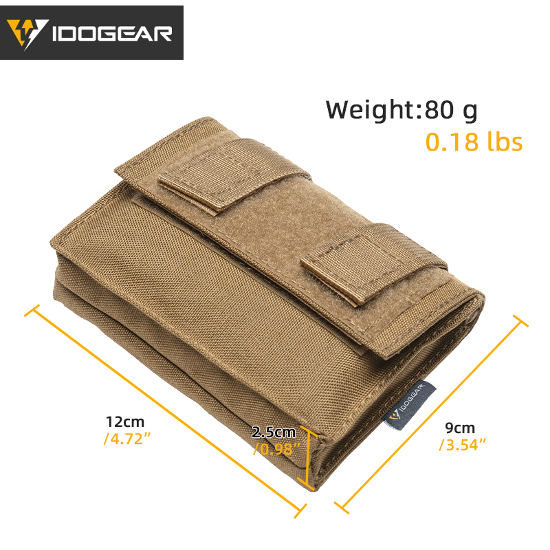 IDOGEAR Tactical FAST Helmet Utility Pouch Removable Rear Pouch NVG Counterweight Battery Pouch 3549