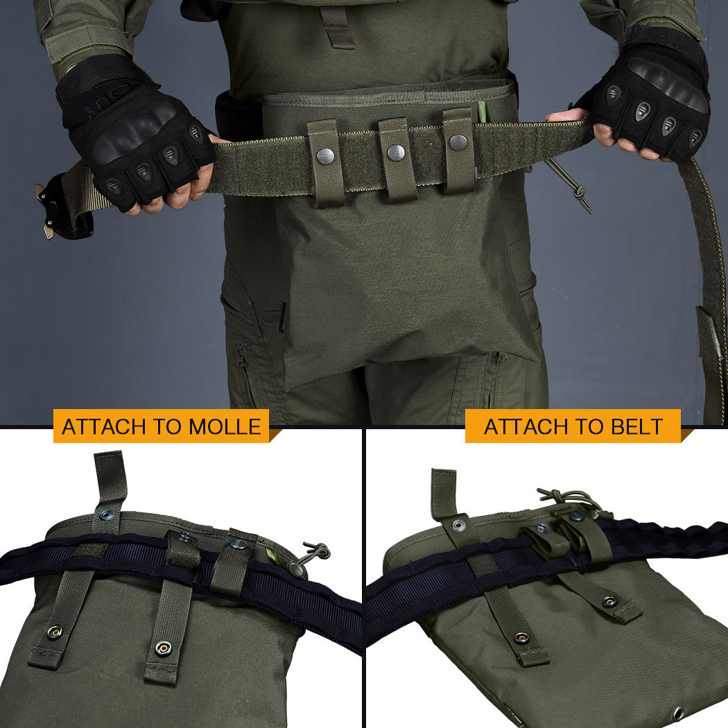 IDOGEAR MOLLE Dump Pouch Tactical Mag Recovery Pouch Drawstring Magazine Recycling Pouch Gear 3550