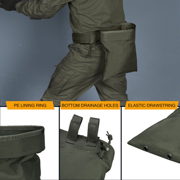 IDOGEAR MOLLE Dump Pouch Tactical Mag Recovery Pouch Drawstring Magazine Recycling Pouch Gear 3550