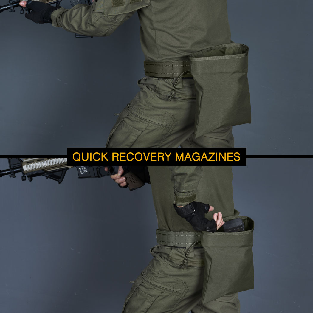 IDOGEAR MOLLE Dump Pouch Tactical Mag Recovery Pouch Drawstring Magazine Recycling Pouch Gear 3550