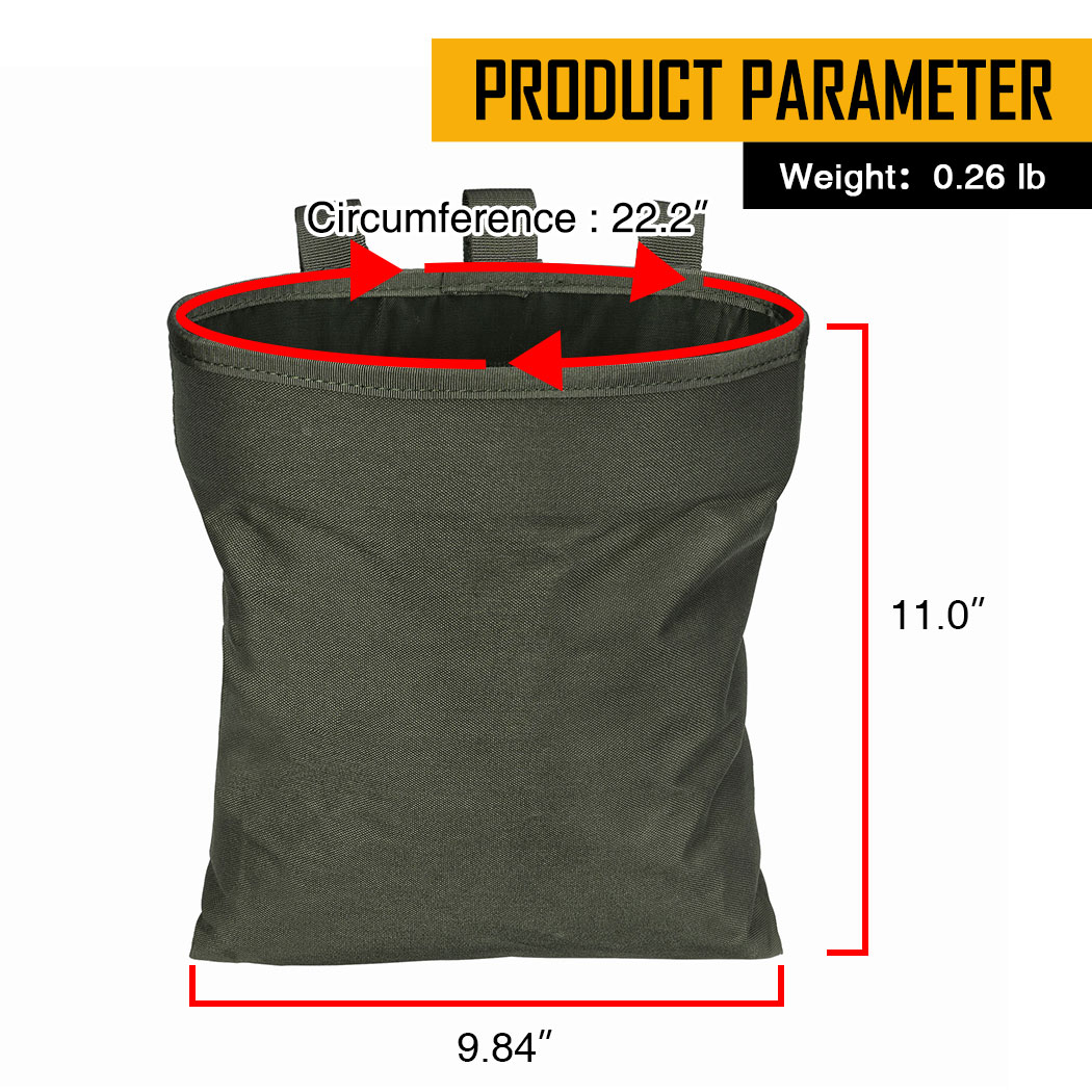 IDOGEAR MOLLE Dump Pouch Tactical Mag Recovery Pouch Drawstring Magazine Recycling Pouch Gear 3550