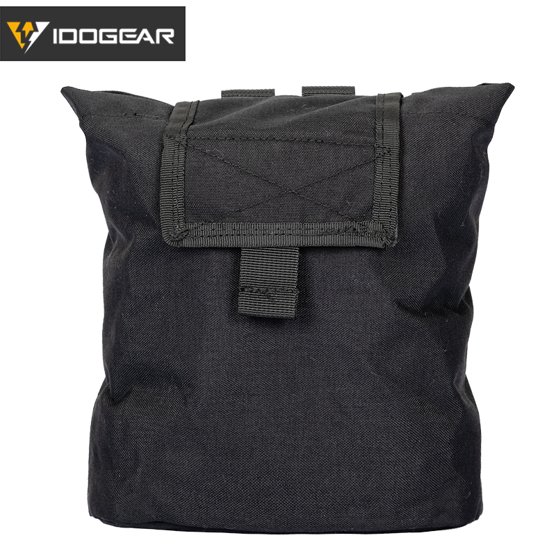 IDOGEAR Dump Pouch Tactical MOLLE Folding Mag Recycling Bag Recovery Pouch Drawstring Mag Pouch 3551