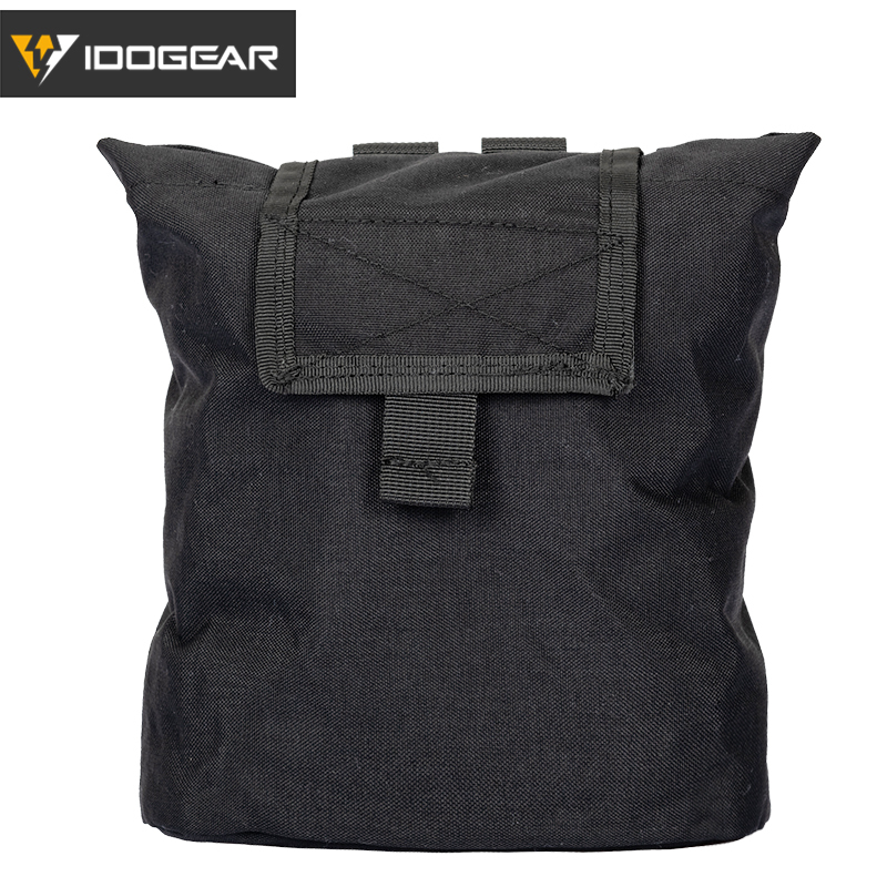IDOGEAR Dump Pouch Tactical MOLLE Folding Mag Recycling Bag Recovery Pouch Drawstring Mag Pouch 3551