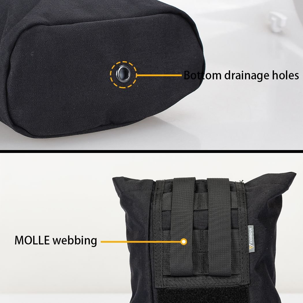 IDOGEAR Dump Pouch Tactical MOLLE Folding Mag Recycling Bag Recovery Pouch Drawstring Mag Pouch 3551