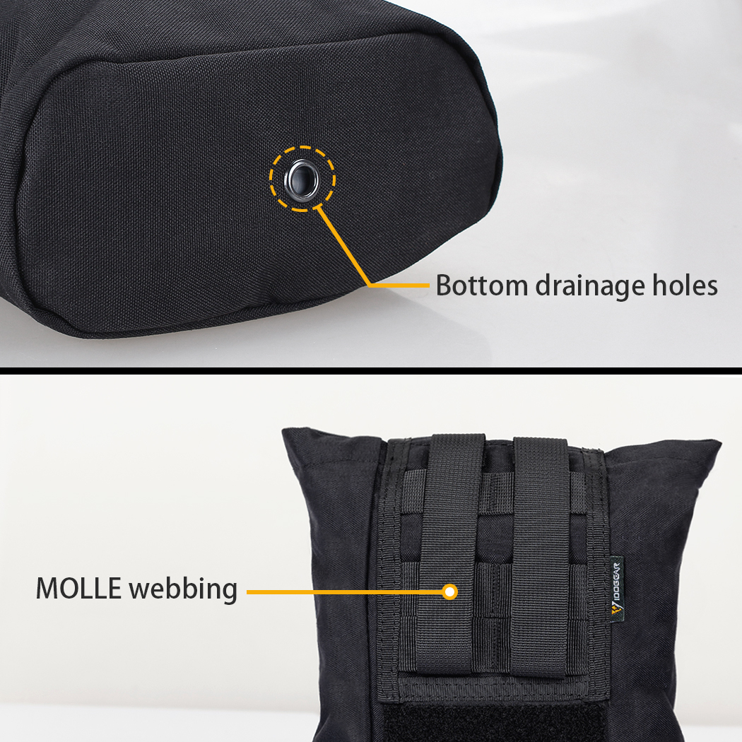 IDOGEAR Dump Pouch Tactical MOLLE Folding Mag Recycling Bag Recovery Pouch Drawstring Mag Pouch 3551