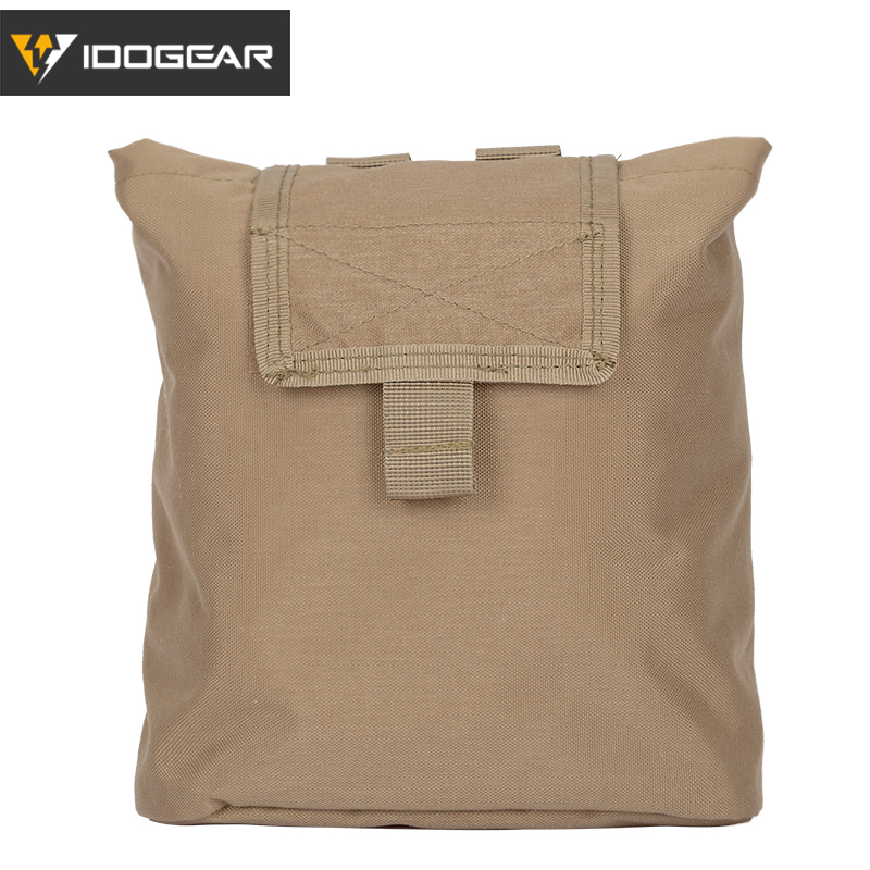 IDOGEAR Dump Pouch Tactical MOLLE Folding Mag Recycling Bag Recovery Pouch Drawstring Mag Pouch 3551