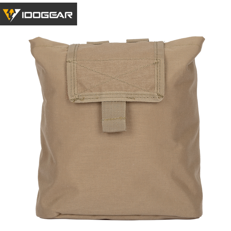 IDOGEAR Dump Pouch Tactical MOLLE Folding Mag Recycling Bag Recovery Pouch Drawstring Mag Pouch 3551