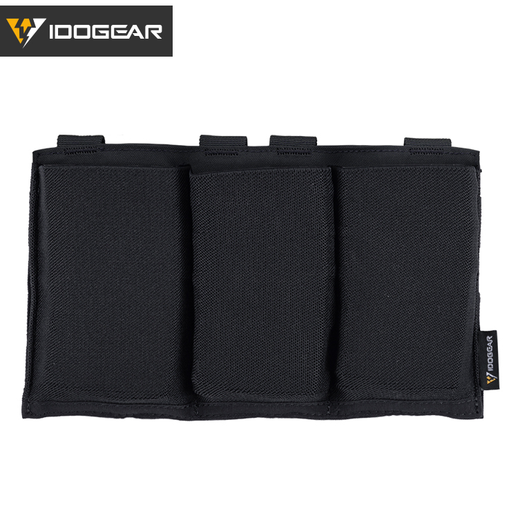 IDOGEAR Triple Mag Pouch Elastic Molle Carrier for M4/M16/AR Mag 3555