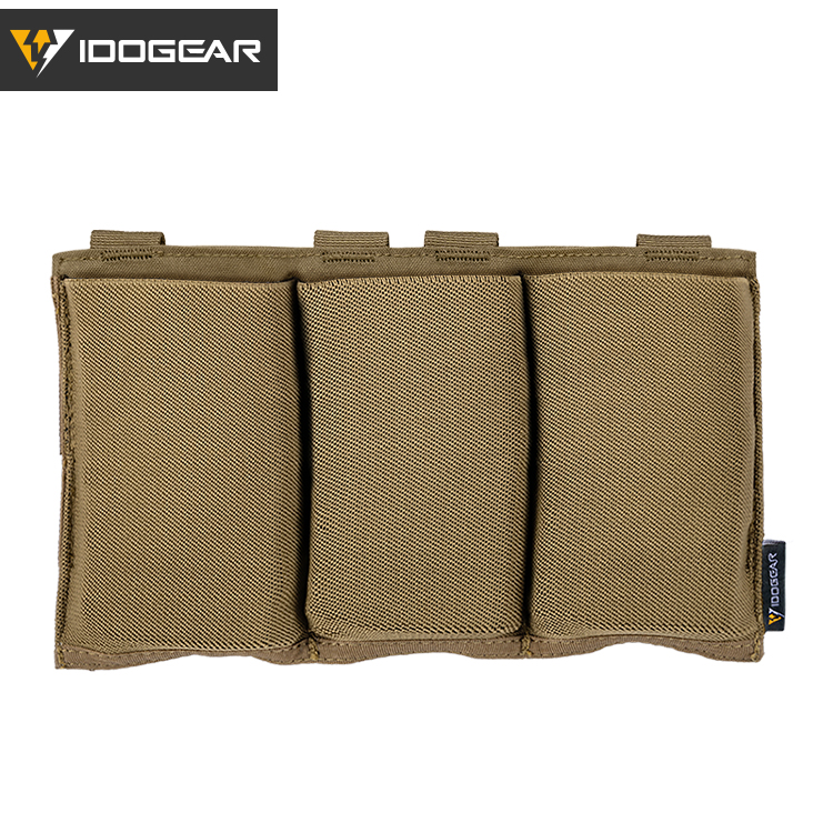 IDOGEAR Triple Mag Pouch Elastic Molle Carrier for M4/M16/AR Mag 3555