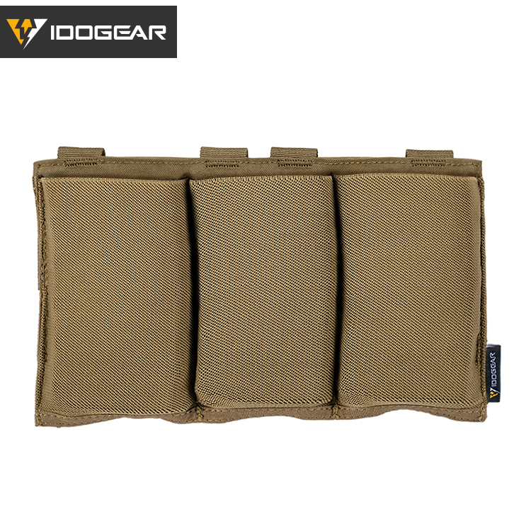 IDOGEAR Triple Mag Pouch Elastic Molle Carrier for M4/M16/AR Mag 3555