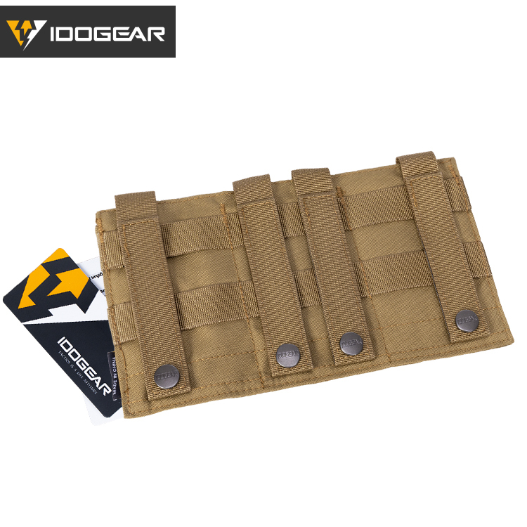 IDOGEAR Triple Mag Pouch Elastic Molle Carrier for M4/M16/AR Mag 3555