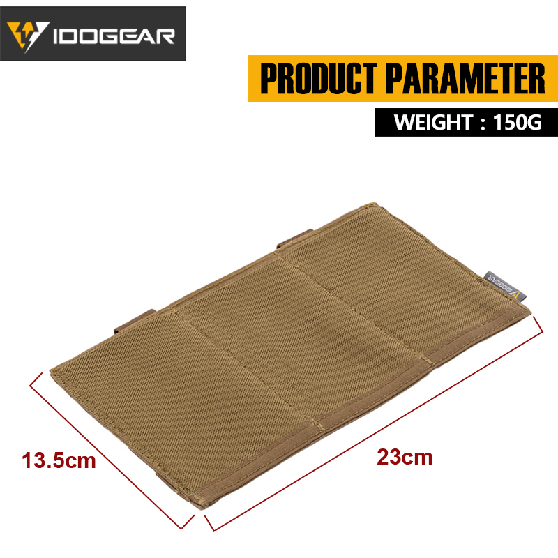 IDOGEAR Triple Mag Pouch Elastic Molle Carrier for M4/M16/AR Mag 3555