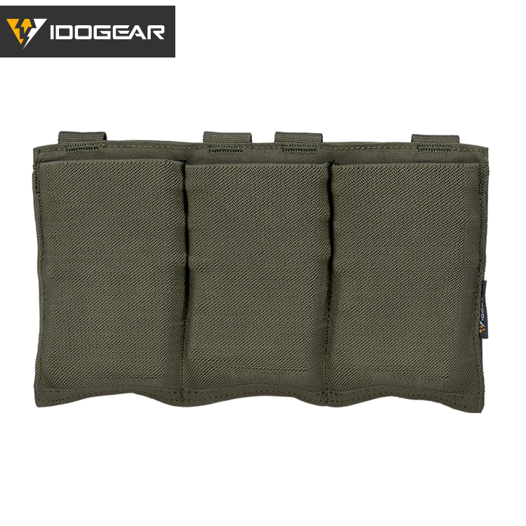 IDOGEAR Triple Mag Pouch Elastic Molle Carrier for M4/M16/AR Mag 3555