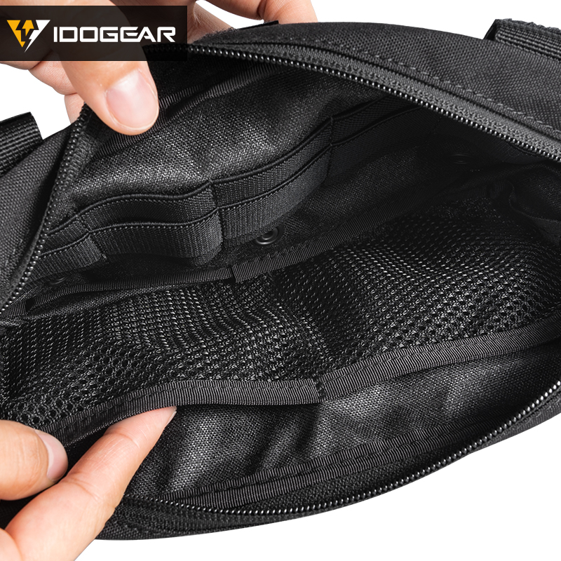 IDOGEAR SPORTS Tactical MOLLE Pouch Multi-Purpose EDC Admin Pouch Modular Utility Tools Bag 500D Nylon 3563