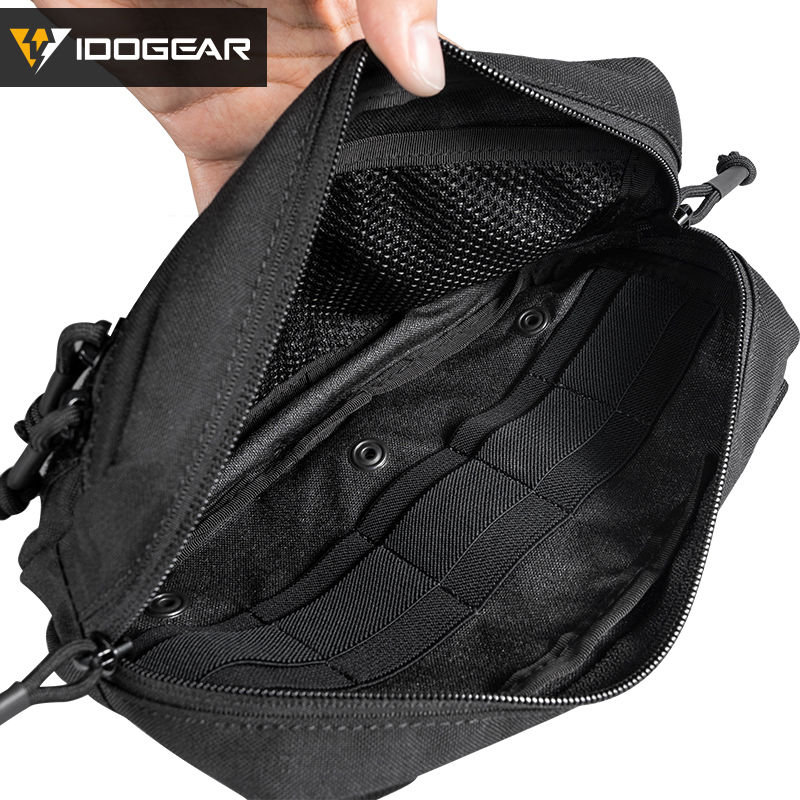 IDOGEAR SPORTS Tactical MOLLE Pouch Multi-Purpose EDC Admin Pouch Modular Utility Tools Bag 500D Nylon 3563