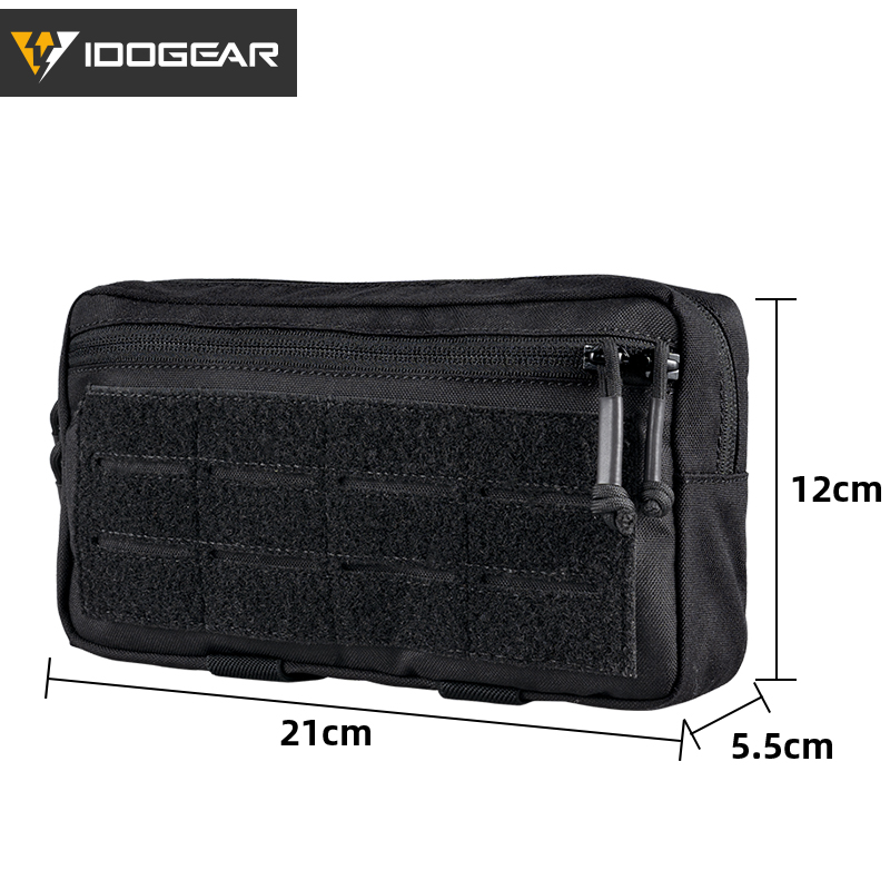 IDOGEAR SPORTS Tactical MOLLE Pouch Multi-Purpose EDC Admin Pouch Modular Utility Tools Bag 500D Nylon 3563